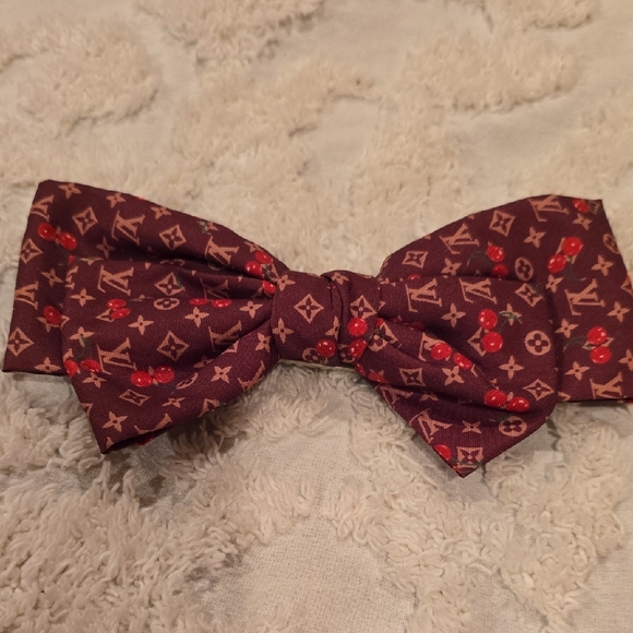 Accessories - Brown & Cherry Logo Hair Bow/Purse Charm